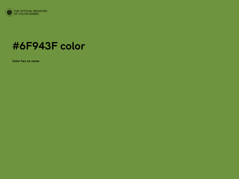 #6F943F color image
