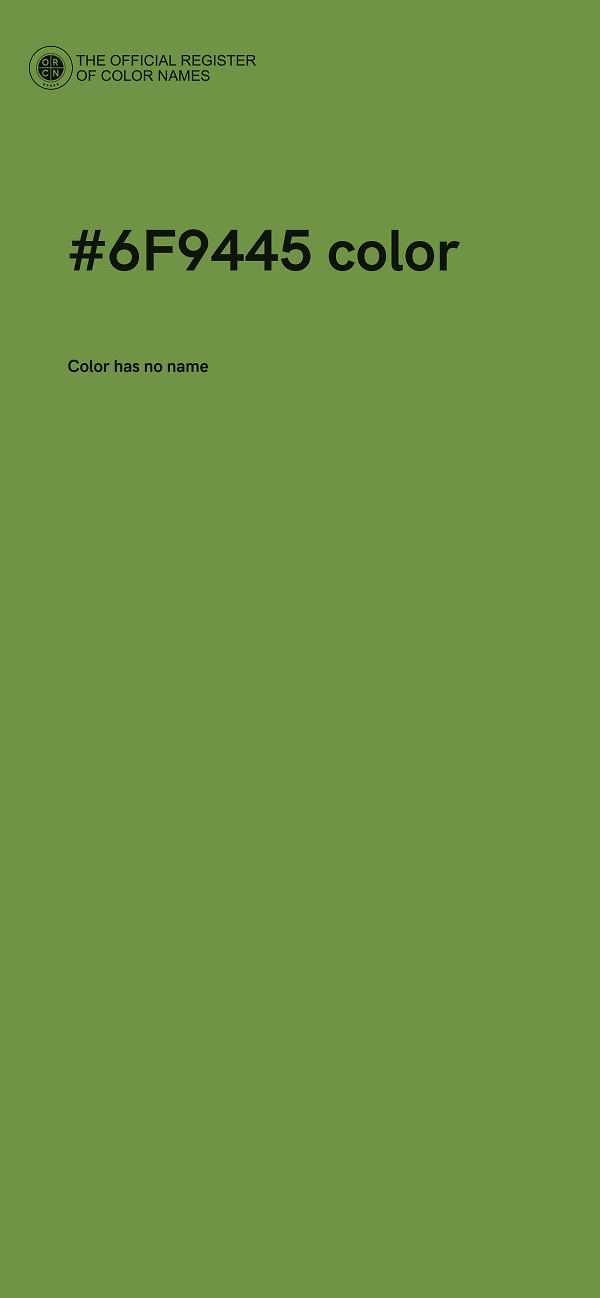#6F9445 color image