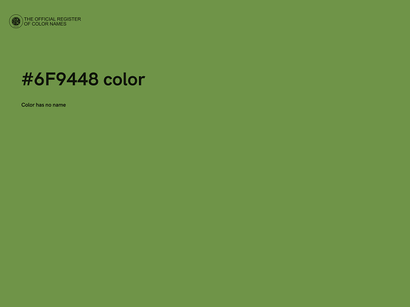 #6F9448 color image