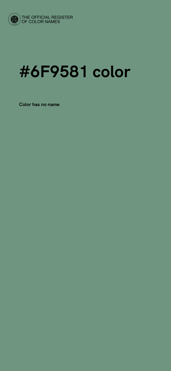 #6F9581 color image