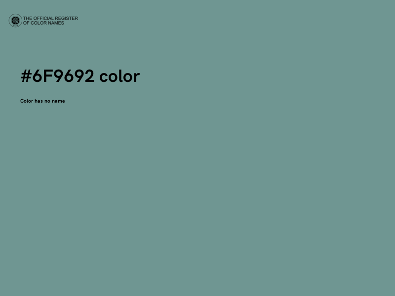 #6F9692 color image