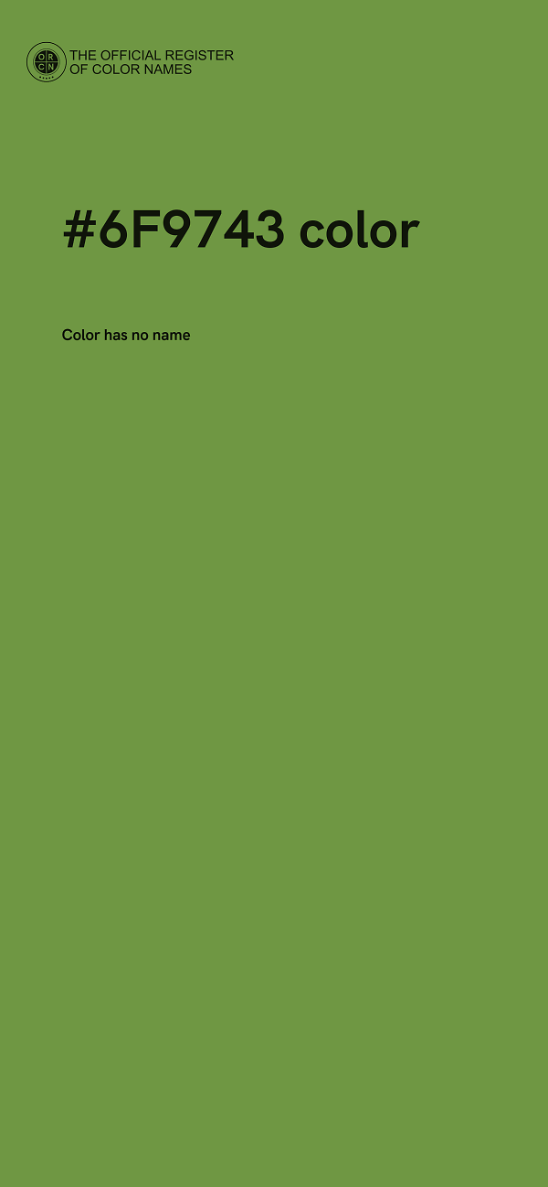 #6F9743 color image