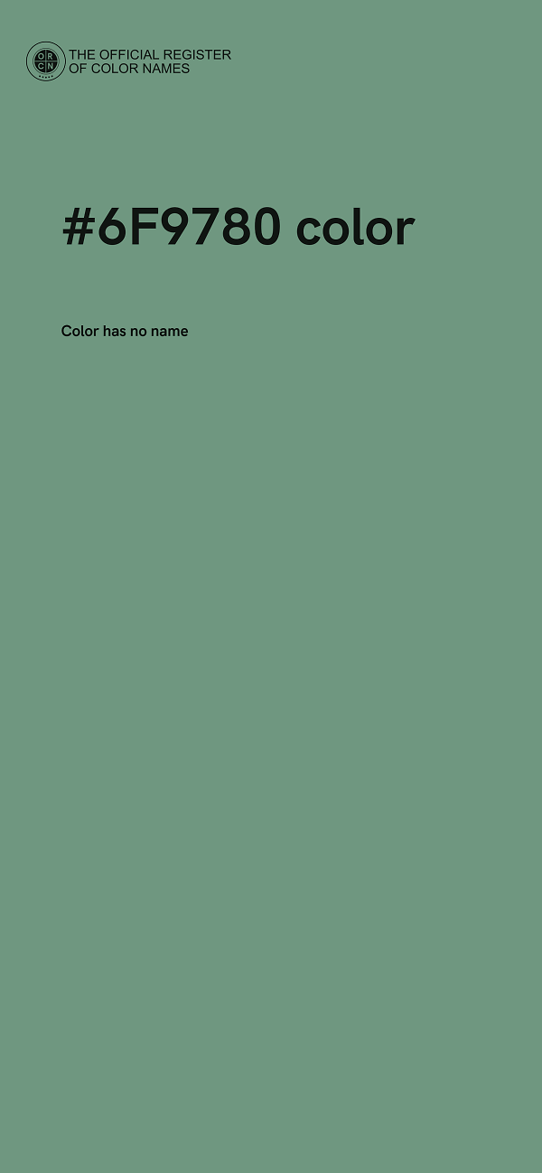 #6F9780 color image