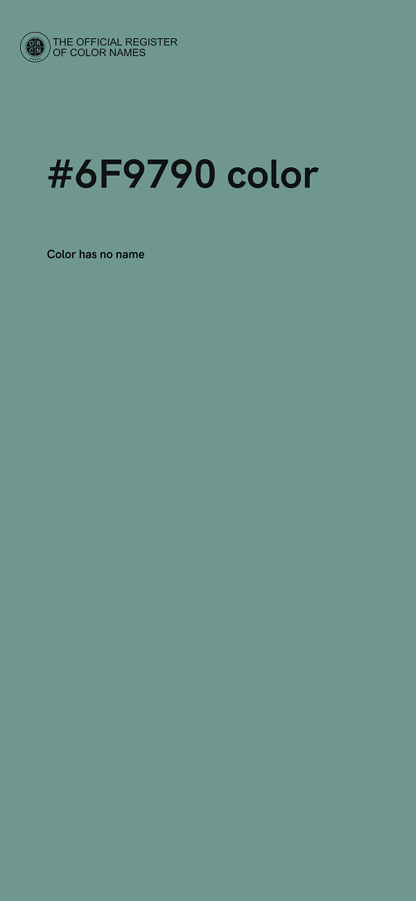 #6F9790 color image