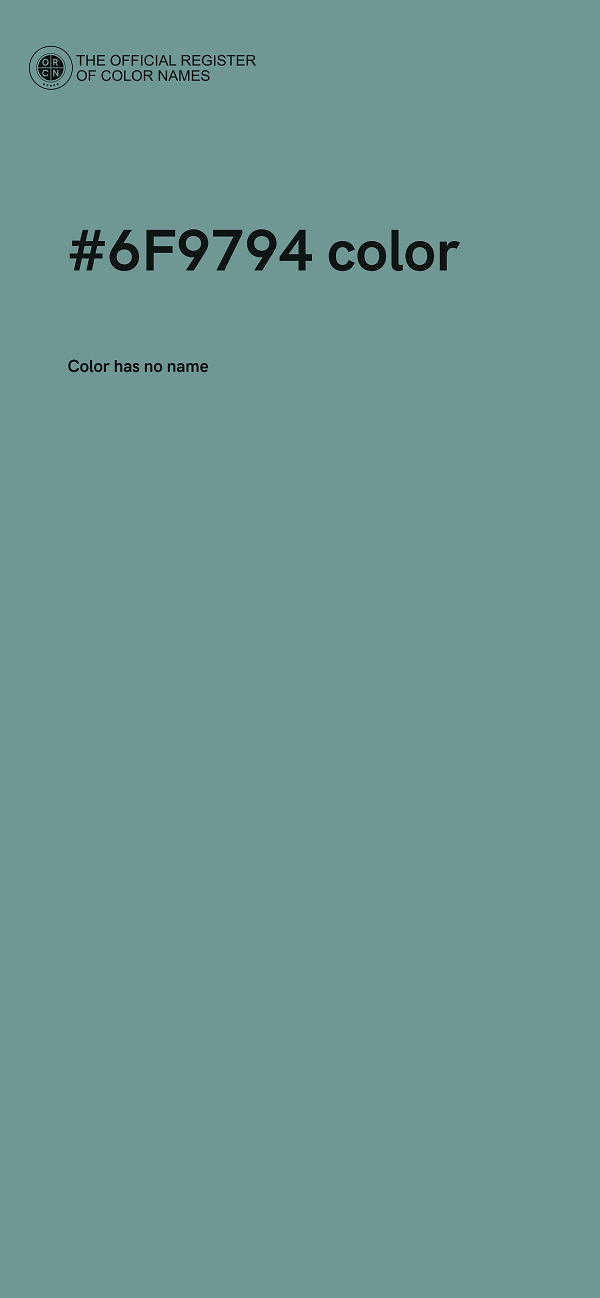 #6F9794 color image