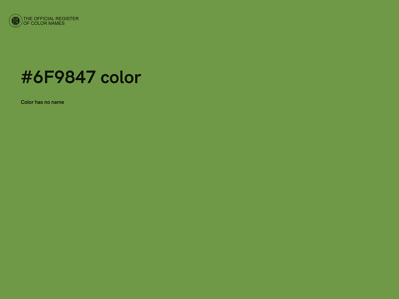 #6F9847 color image