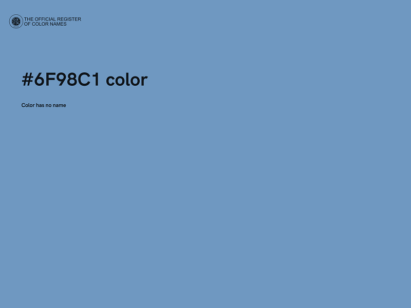 #6F98C1 color image