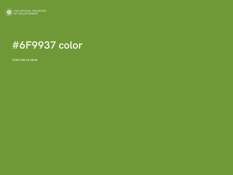 #6F9937 color image