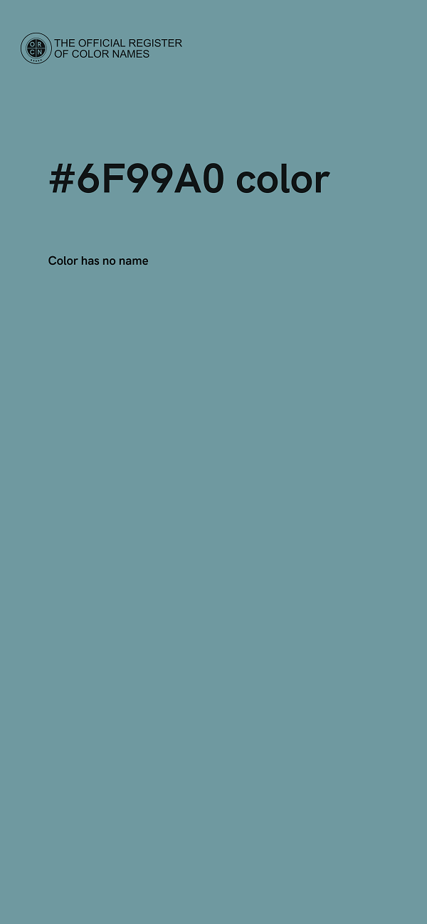 #6F99A0 color image