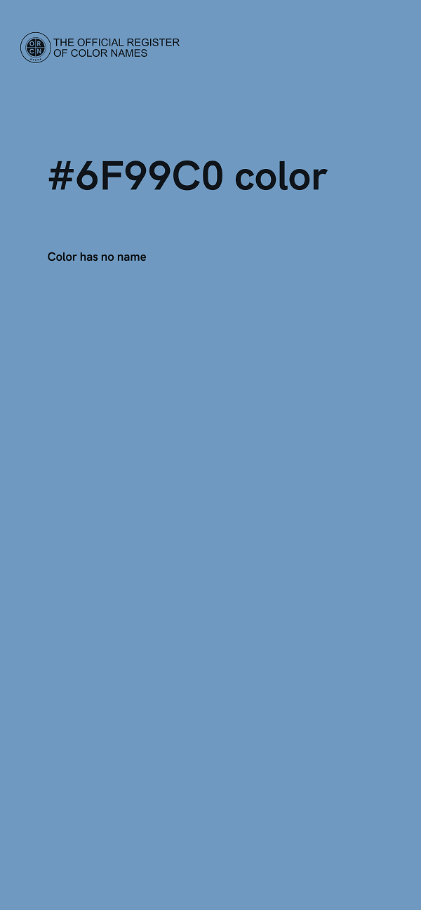 #6F99C0 color image