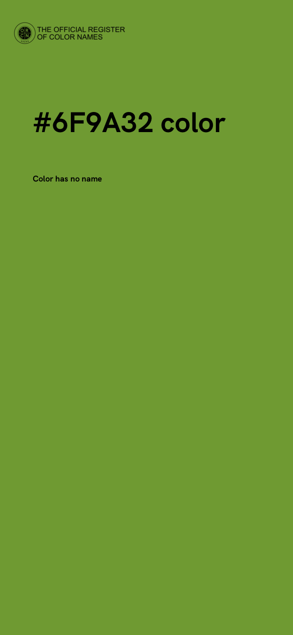 #6F9A32 color image