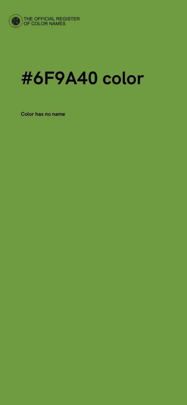 #6F9A40 color image