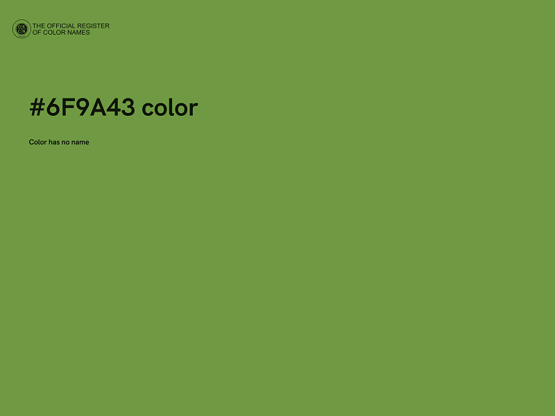 #6F9A43 color image