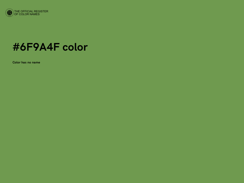 #6F9A4F color image
