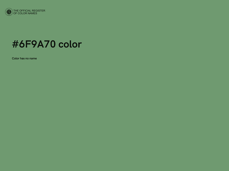 #6F9A70 color image