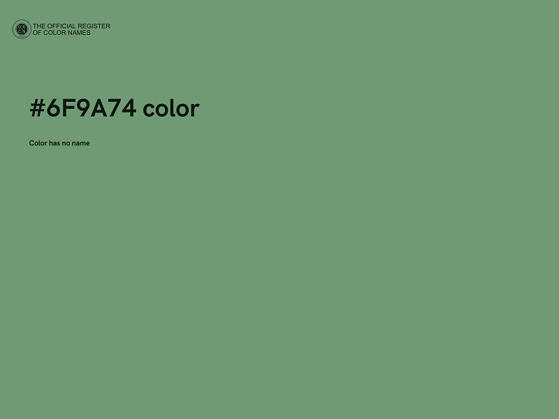 #6F9A74 color image