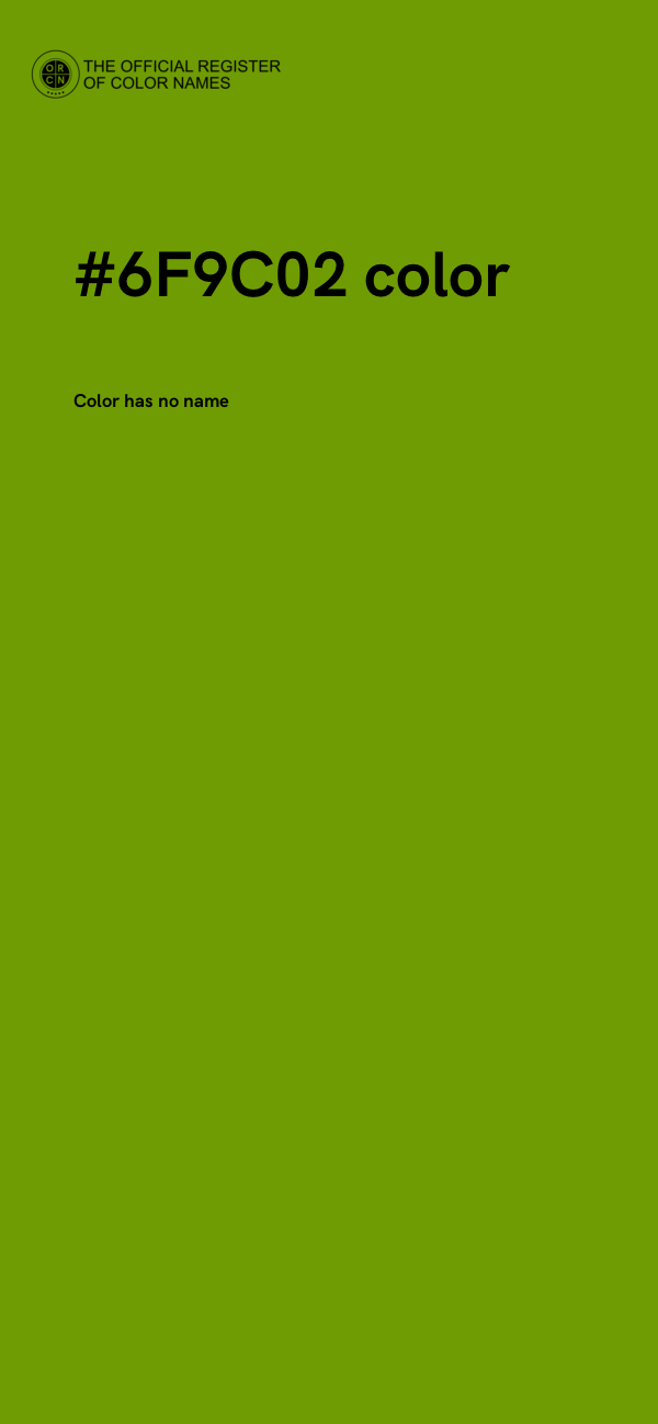 #6F9C02 color image