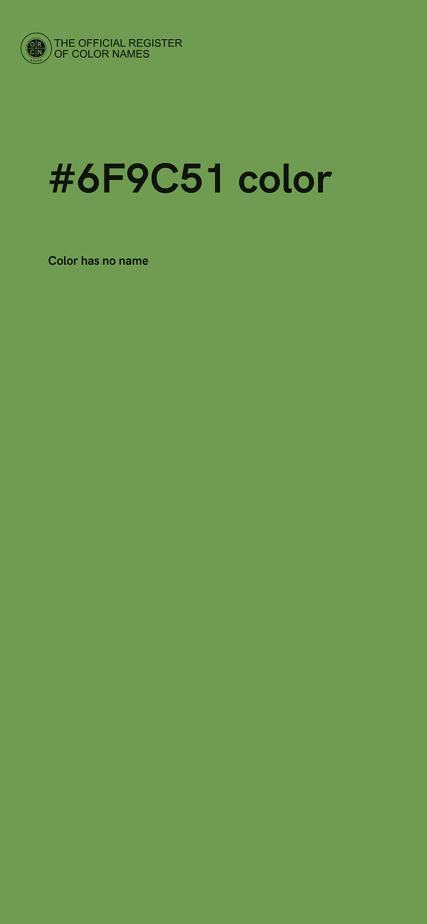 #6F9C51 color image
