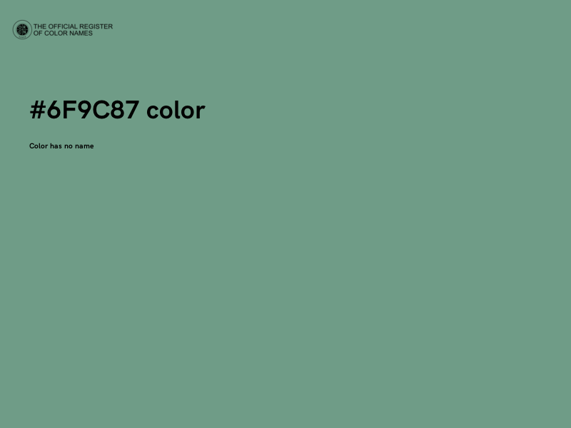 #6F9C87 color image