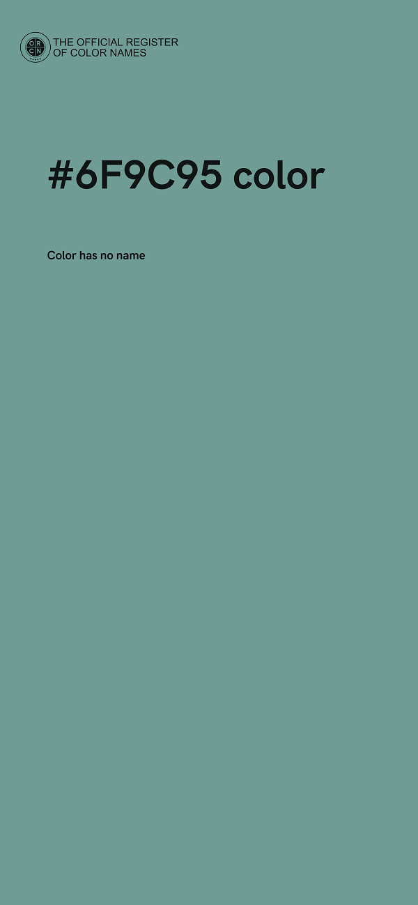 #6F9C95 color image