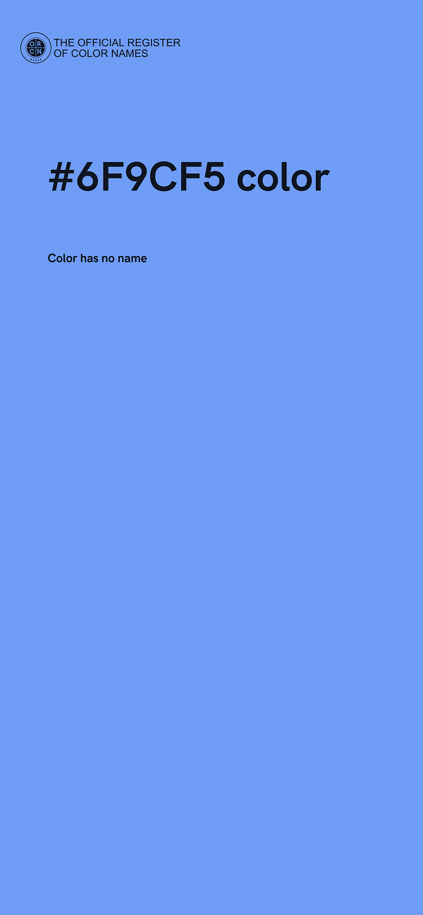 #6F9CF5 color image