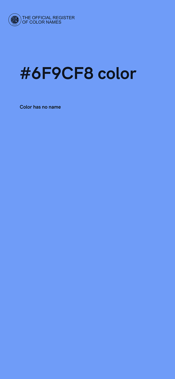 #6F9CF8 color image
