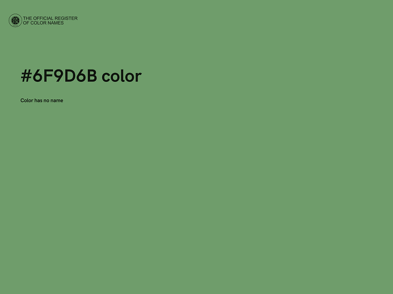 #6F9D6B color image