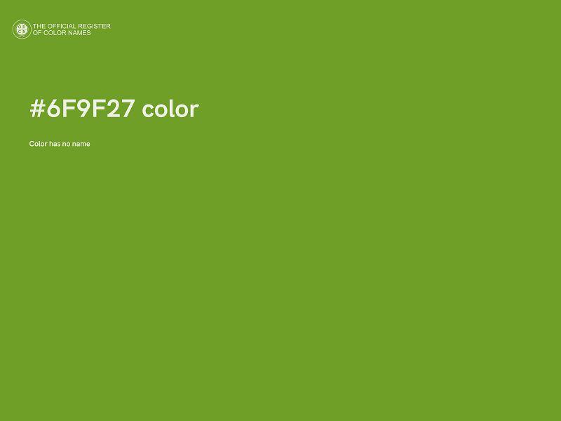 #6F9F27 color image