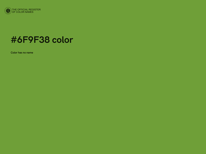 #6F9F38 color image