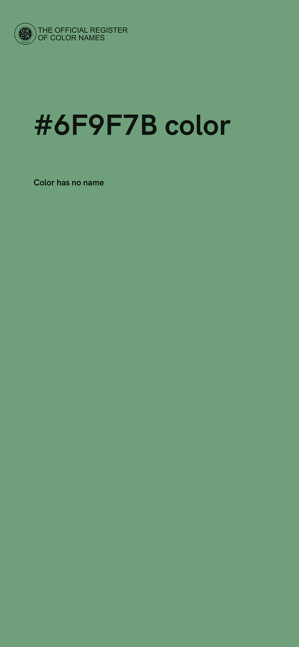#6F9F7B color image
