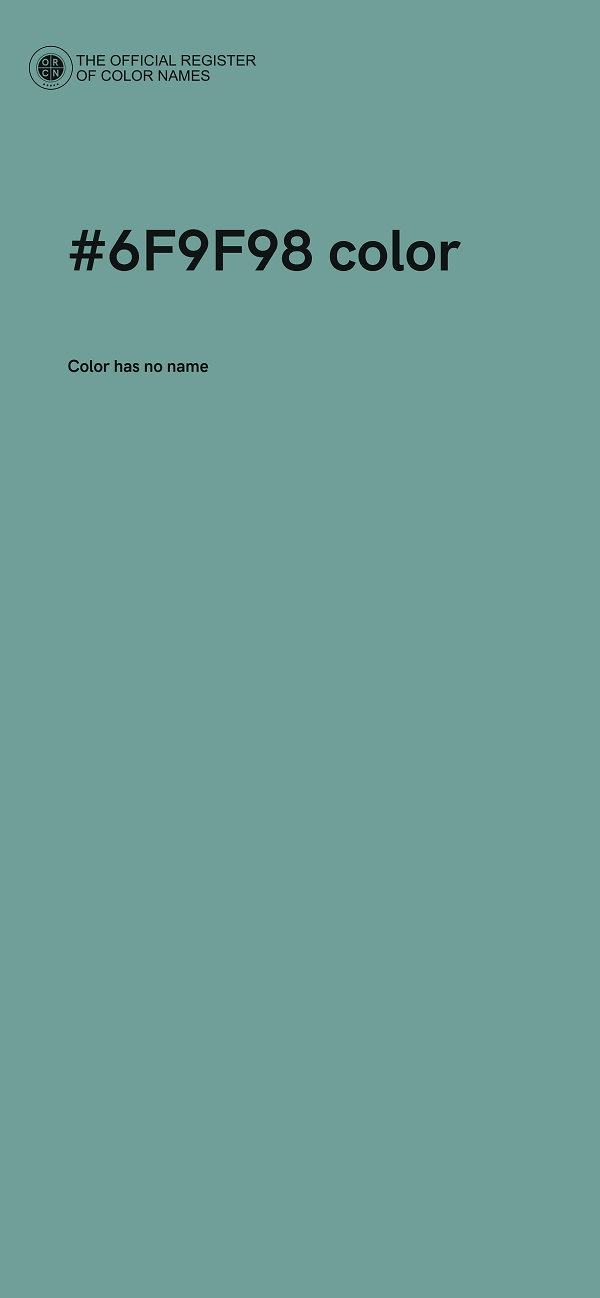 #6F9F98 color image