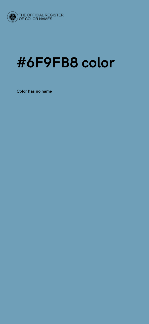 #6F9FB8 color image
