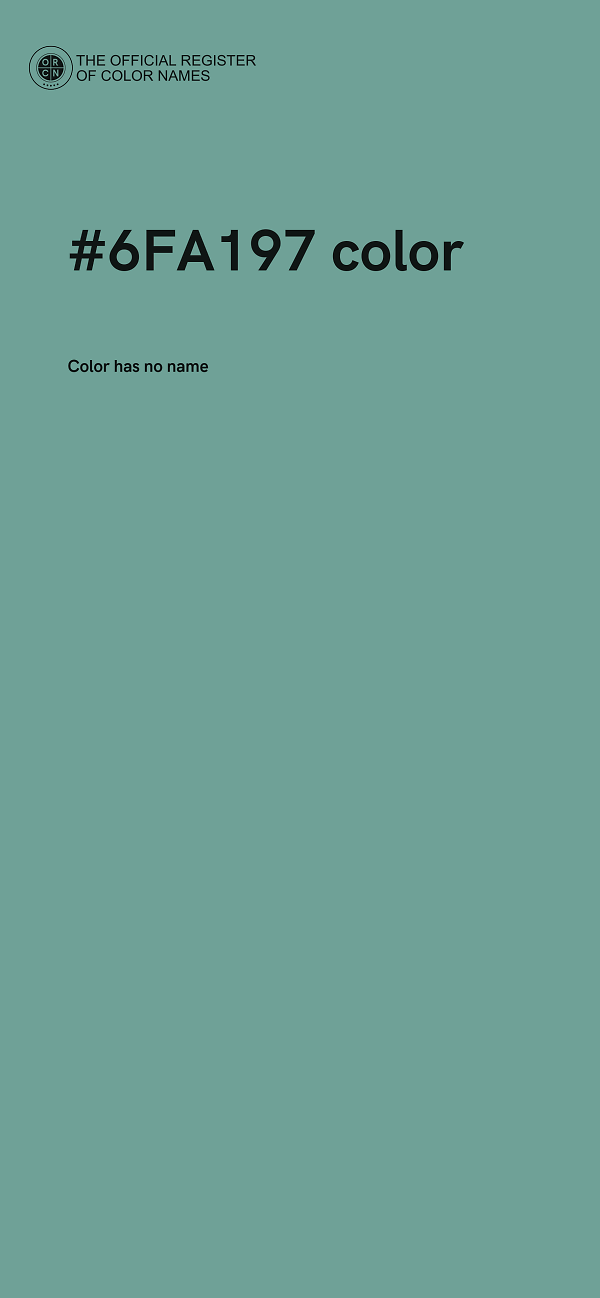 #6FA197 color image