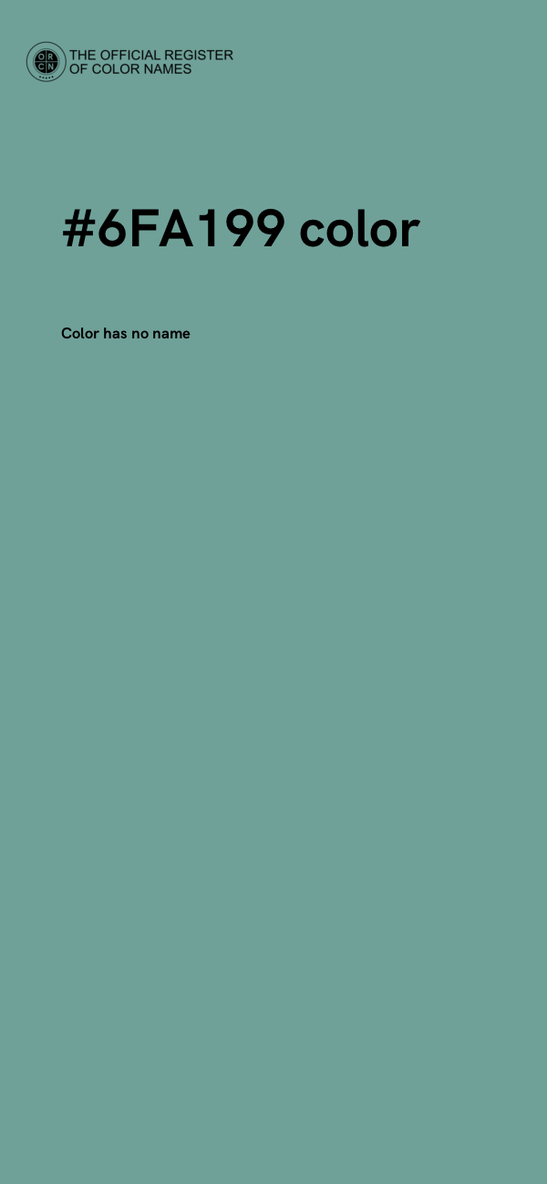 #6FA199 color image