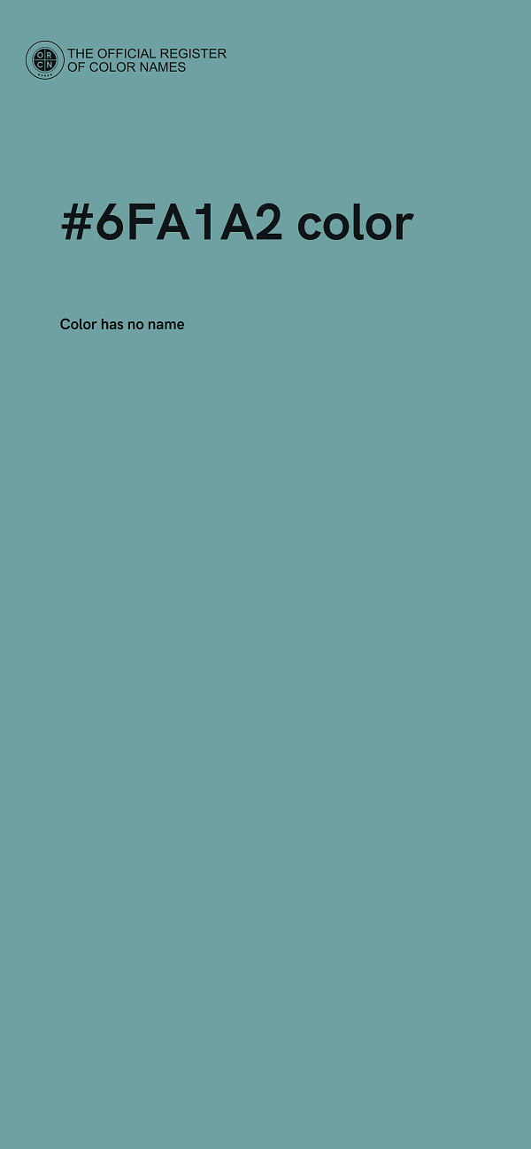 #6FA1A2 color image