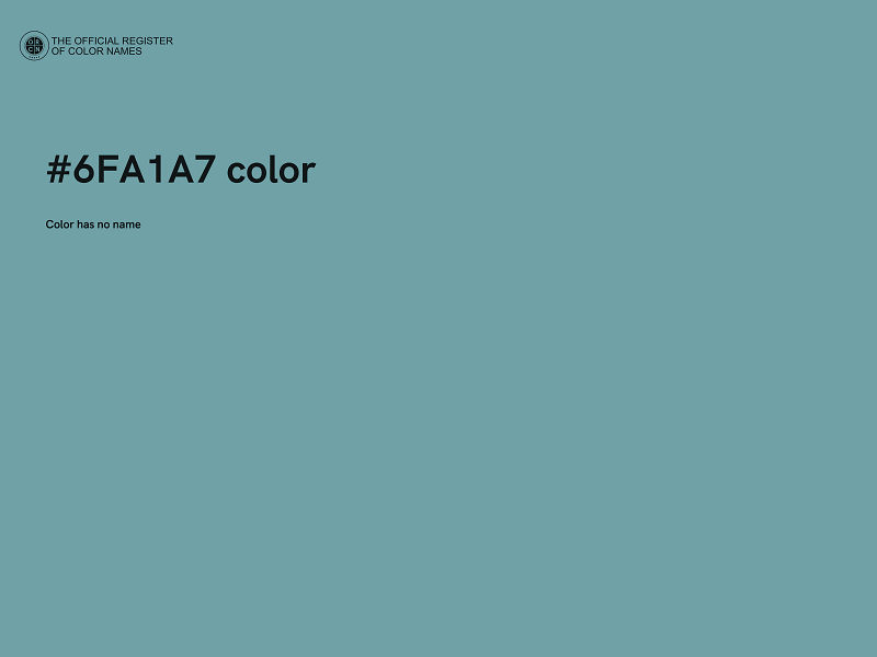 #6FA1A7 color image