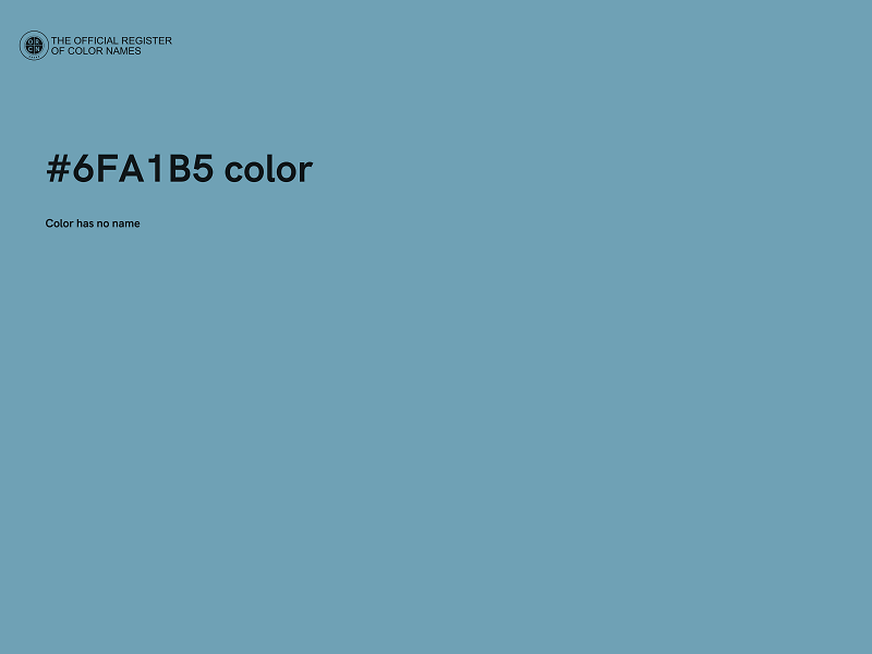 #6FA1B5 color image
