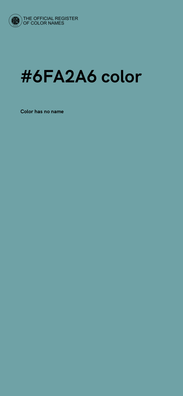 #6FA2A6 color image