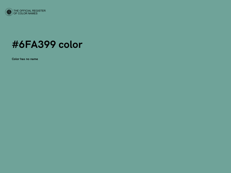 #6FA399 color image