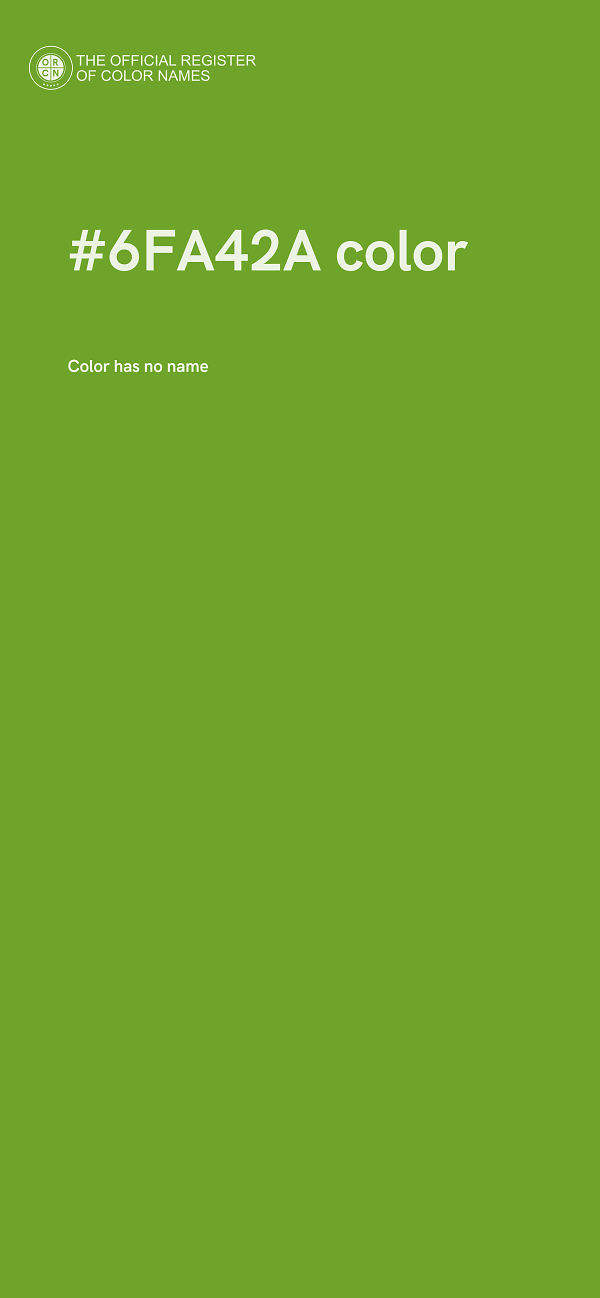 #6FA42A color image