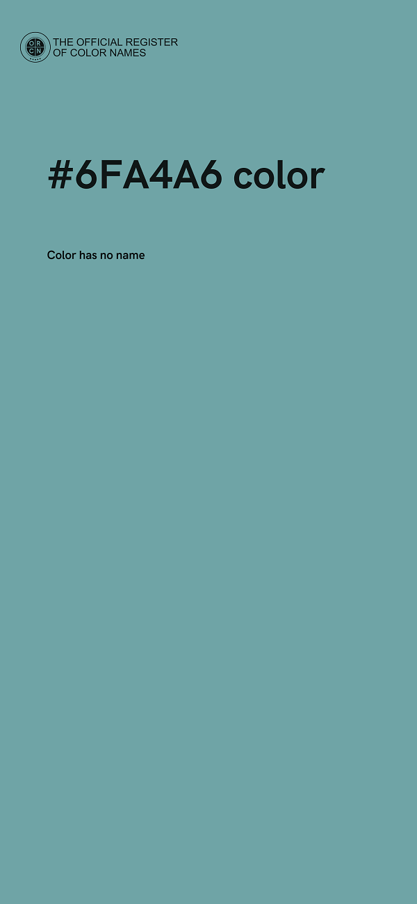 #6FA4A6 color image