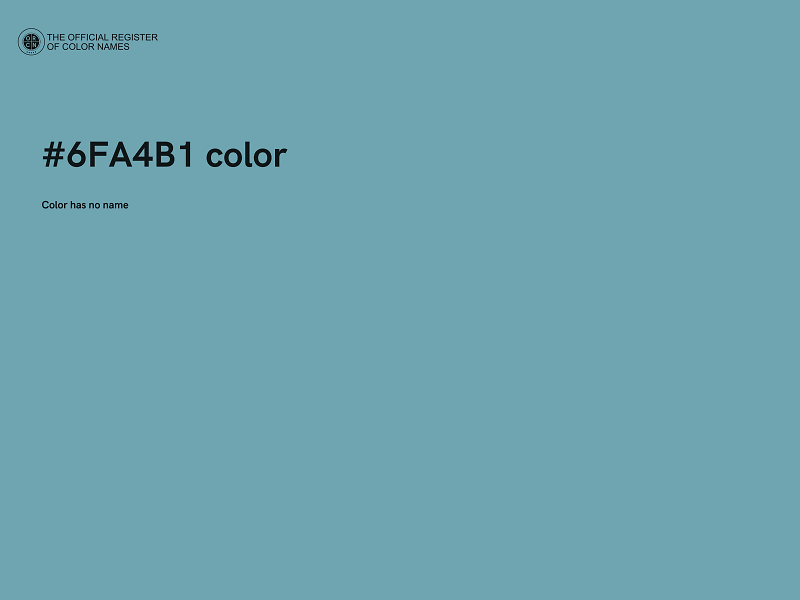 #6FA4B1 color image