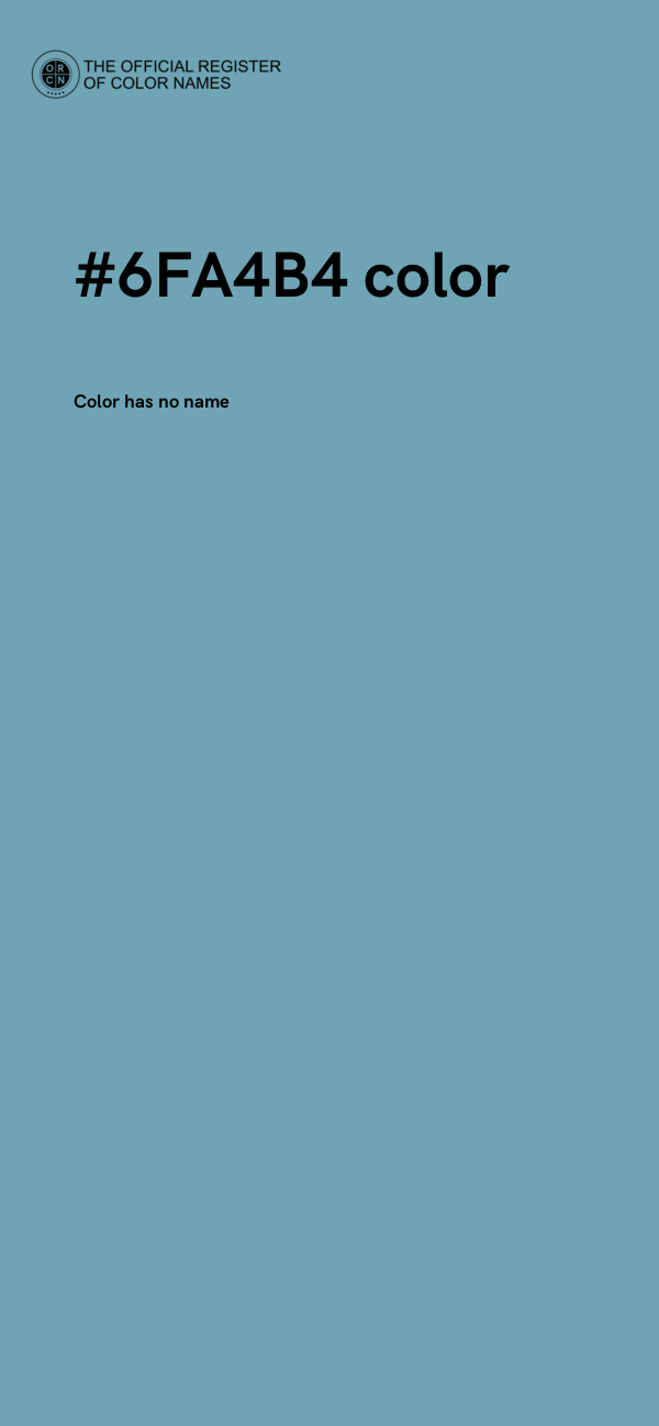 #6FA4B4 color image