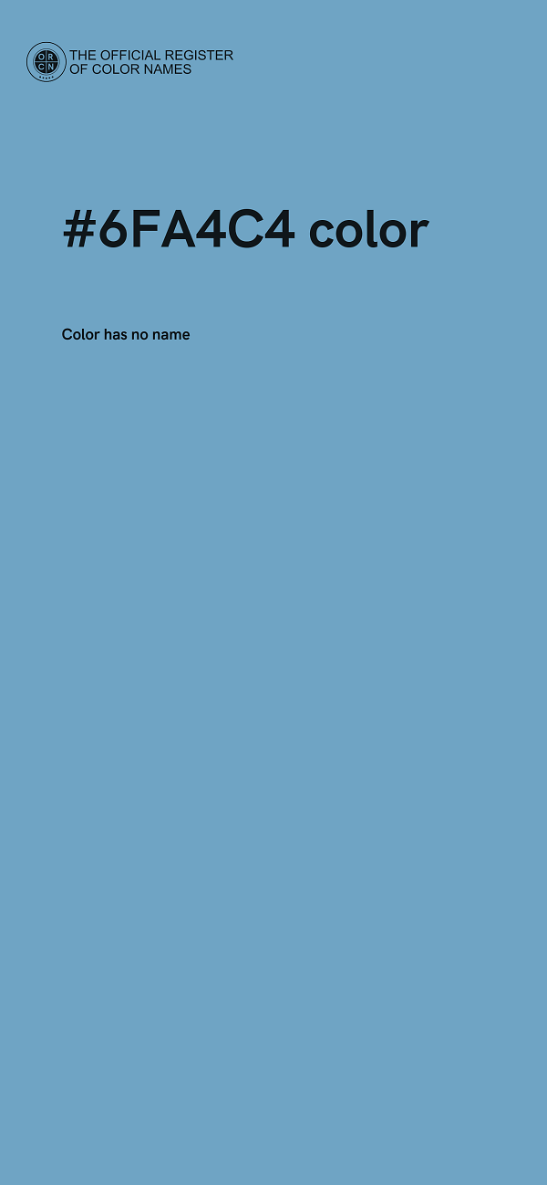 #6FA4C4 color image