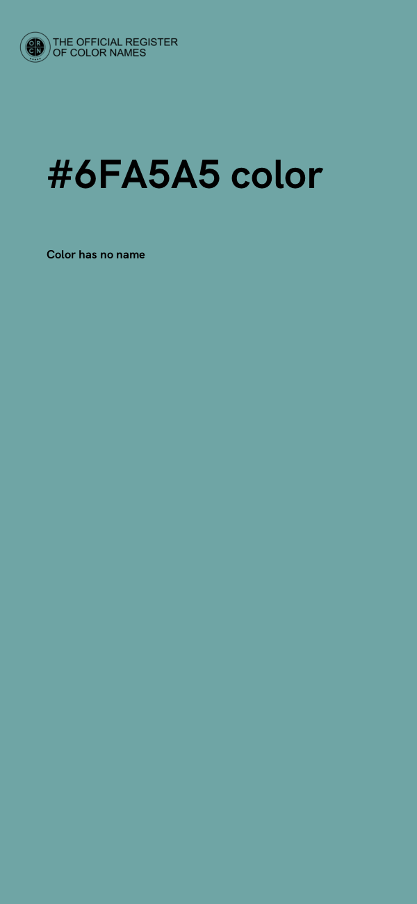#6FA5A5 color image
