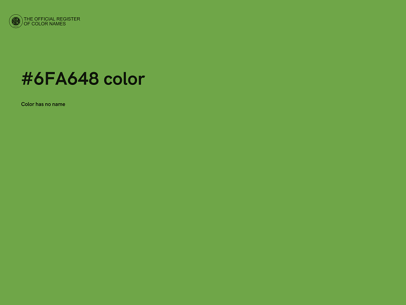 #6FA648 color image