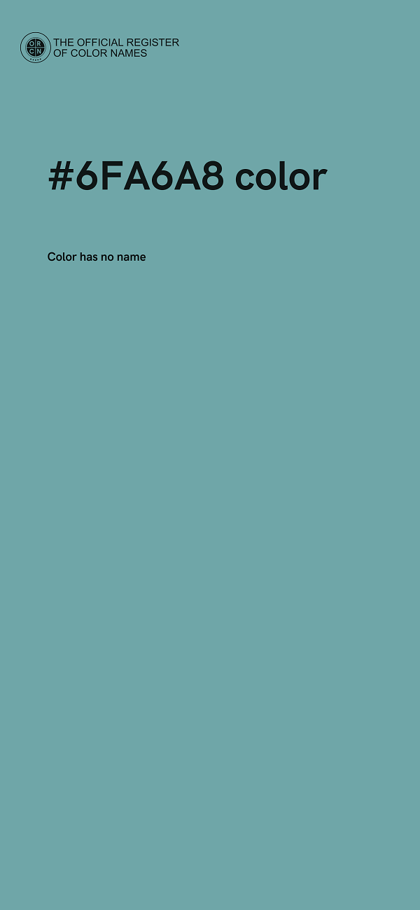 #6FA6A8 color image