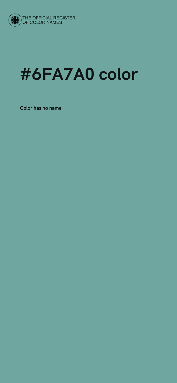 #6FA7A0 color image