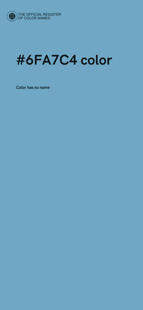 #6FA7C4 color image