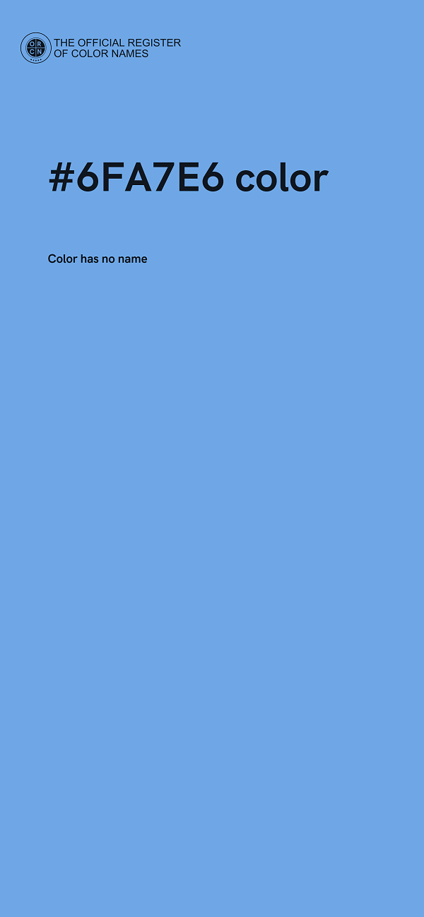 #6FA7E6 color image